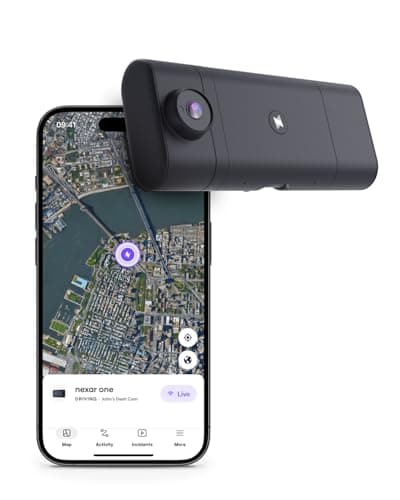 Nexar 4K Connected Dash Cam - Front and Interior Facing Dual Dash Cams with Live Alerts and Remote Streaming - Car Camera with WiFi Bluetooth and Parking Mode 128 GB (Road-View + Cabin-View)