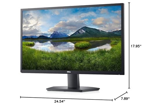 Dell SE2722HX Monitor - 27 inch FHD (1920 x 1080) 16:9 Ratio with Comfortview (TUV-Certified), 75Hz Refresh Rate, 16.7 Million Colors, Anti-Glare Screen with 3H Hardness - Black 10