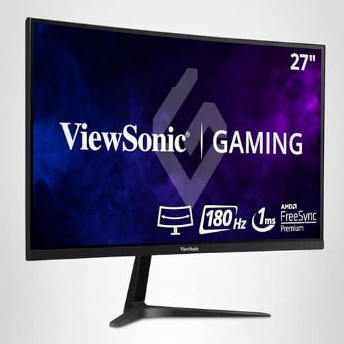 ViewSonic VX2718-PC-MHD 27 Inch Curved 1080p 1ms 180Hz Gaming Monitor with FreeSync Premium, Eye Care, HDMI and Display Port 9