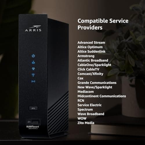 ARRIS (SBG7400AC2) - Modem Router Combo - Fast DOCSIS 3.0 & AC2350 WiFi, [Check with your provider for compatibility], Four 1 Gbps Ports, Up to 960 Mbps Max Internet Speed 8