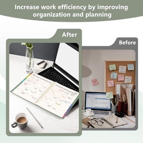EMSHOI 2026 Appointment Book, A4 15-Minute Hourly Planner, JAN 2026 - DEC 2026, Daily Weekly Monthly, PVC Cover, Colorful Tabs - for Work, School, Salon Scheduling 7