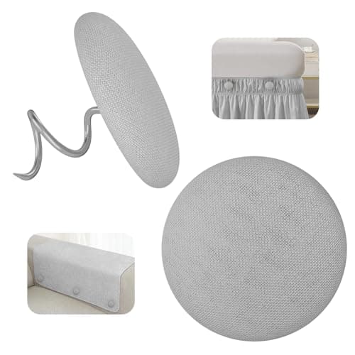 12 Pcs Upholstery Tacks Twist Pins for Slipcovers & Headliners - Bed Skirt Holders - Fabric Covered Furniture Pins for Secure Grip, No Damage（Light Grey）