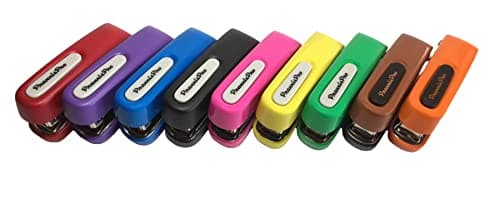 Praxxis Pro Office Supplies - Aria-Plus Half-Strip Mini Stapler - Durable, Compact, and Colorful Stapler for Office and Travel Use, Compatible with Standard 26/6 Staples, Charcoal 6