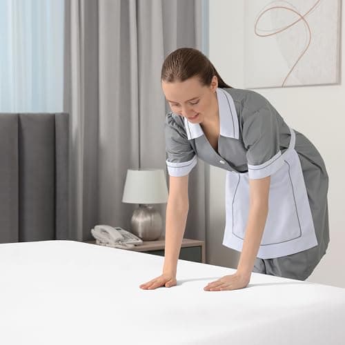Royale Linens Extra Deep Pocket Full Fitted Sheet Only - Full Size Deep Pocket White Fitted Sheet - Fits 18 inch to 24 inch Thick Mattress - Soft & Breathable Elastic Sheets (54x75 Inches, White) 8