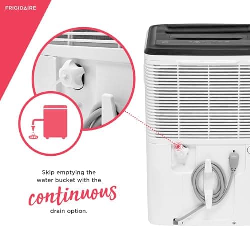 Frigidaire 35 Pint Dehumidifier, 3,000 Square Foot Coverage, 1.7 Gallon Bucket Capacity, Continuous Drain Option 11