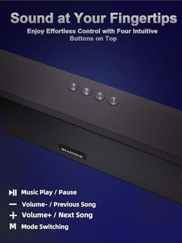 Computer Speakers, 24W Bluetooth Computer Soundbar, 3.5mm Aux-in Computer Speakers for Desktop Monitor, Computer Sound Bar with Deep Impactful Bass, Gaming Speakers for PC,Laptop,Tablet 5