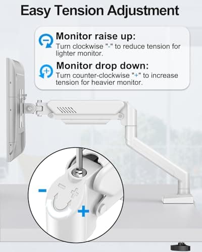 Single Monitor Arm Fits up to 32 Inch, Desk Mount Holds 4.4-19.8lbs Computer Screen, Full Motion Gas Spring, VESA Mount 75x75, 100x100, Freelift 7