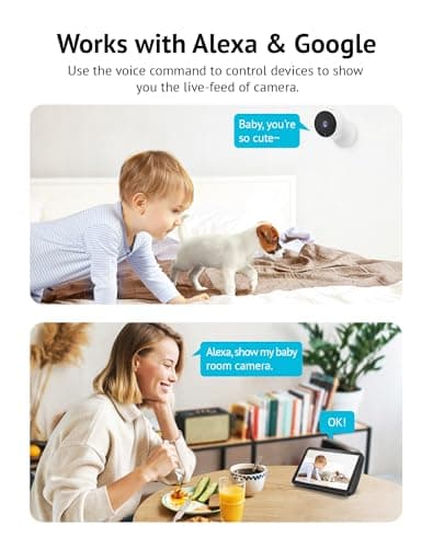 LaView 4MP 2K Cameras for Home Security Indoor, 5G& 2.4GHz Home Security Camera for Baby/Elder/Pet/Nanny,US Cloud Service,Compatible with Alexa iOS & Android 8
