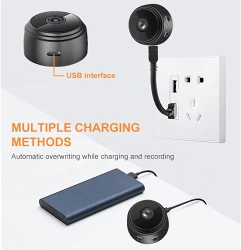 Enzemit Mini Security Camera, A9 Mini Camera, 1080P HD WiFi Home Indoor Outdoor Camera for Baby/Pet/Nanny, IP Camera Remote Viewing for Security with iOS,Android Phone APP 6