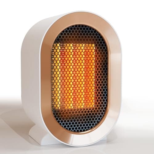 Swocky Indoor Electric Portable Space Heater, 1200W Personal Desk Heater, Fast Quiet Heating Ceramic for Large Room,Bedroom and Office Use (White)