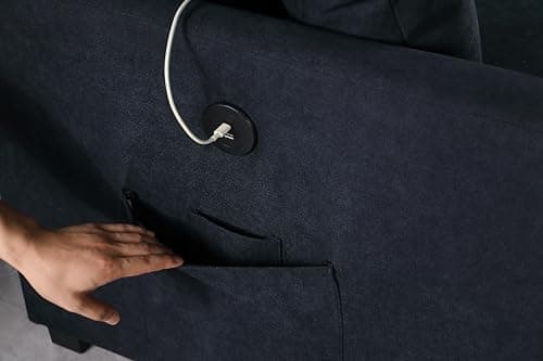 Eafurn L-Shape Reversible Sectional Sofa Bed Convertible Sleeper Corner Couch w/USB Ports and Storage Chaise, 4 in 1 Pull-Out Sofabed for Living Room, Apartment, Office 8