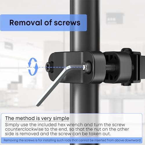 WORLDLIFT Pole Mount Monitor Arm Easy Clamp-on VESA Mount for 17"-32" Screens Supports up to 17.6 lbs Compatible with 75x75 and 100x100 VESA Perfect Solution When Wall or Desk Mounting Isn't Possible 7