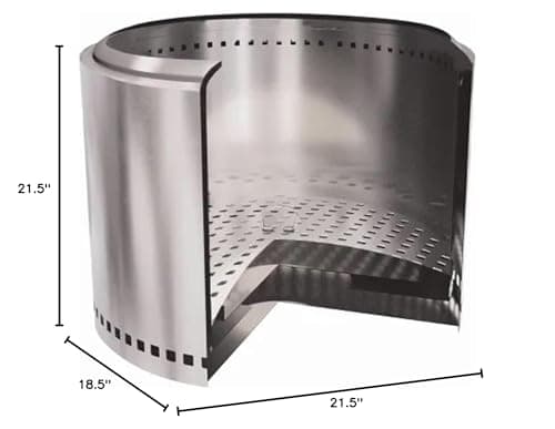 Duraflame 19.5 Inch Portable Smokeless Lightweight Fire Pit with Double Walled Technology and Removable Grate for Camping, and Tailgating, Silver 10