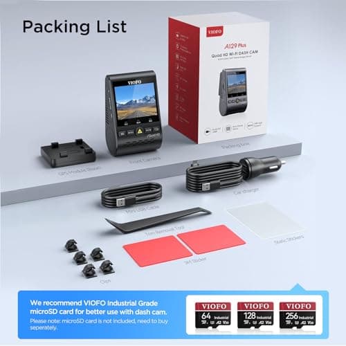 VIOFO A129 Plus Dash Cam 2K 1440P 60FPS with GPS Wi-Fi, 140° Wide Angle, Parking Mode, Emergency Recording, Super Capacitor, Motion Detection 6