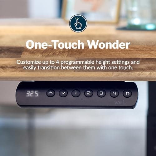 Vari ComfortEdge 60x30 Inch Adjustable Electric Standing Desk – Sit Stand VariDesk with Memory Presets, Sloped Edge, 200 LB Capacity + Tool-Free Assembly (Reclaimed Wood) 7