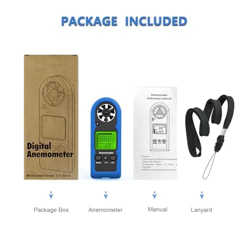 GOYERRNES Handheld Anemometer, MINI Digital Wind Speed Meter Gauge for Air Flow Velocity cfm Measuring Device, Wind Temperature Test for HVAC Outdoor Sailing Shooting Drone Flying 816B 7