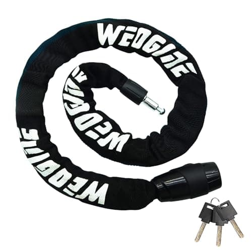 Weogine Bike Chain Lock, Heavy Duty Anti-Theft Bicycle Chain Lock, 2.72 Ft Security Bike Locks with 3 Keys, Waterproof Lock Chain for Bike, Bicycle, Scooter, Motorcycle, Door, Gate, Fence