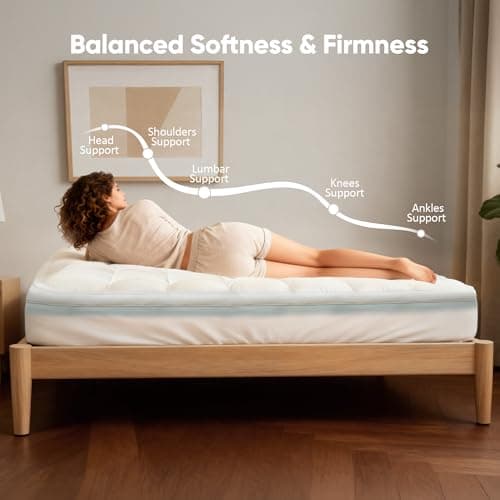 Airtree Twin XL 4 Inch Dual Layer Memory Foam Mattress Topper for College Dorm, 2 Inch Cooling Gel Memory Foam and 2 Inch Down Alternative Pillow Top Mattress Pad Cover 8-24 Inch Deep Pocket 4