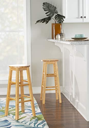 Linon 29-Inch Barstool With Round Seat 13