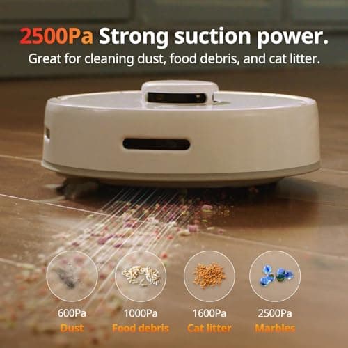 SwitchBot Mini Robot Vacuum K10+, Self-Emptying Base for 70 Days of Cleaning, LiDAR Navigation, Robot Vacuum and Mop Combo with Custom Cleaning, 48dB Ultra Quiet, 150Mins Max, Compatible with Alexa 6