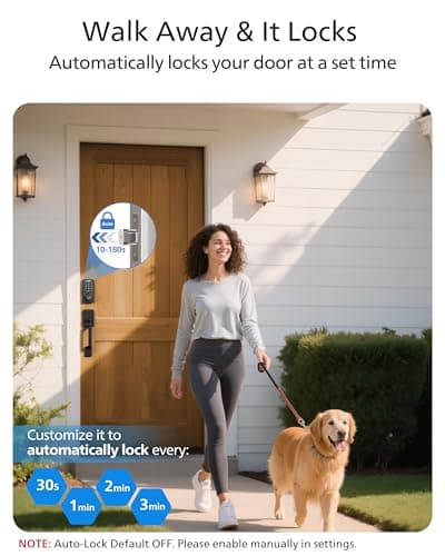 Philips Wi-Fi Smart Door Lock Deadbolt with Handle Set, Keyless Entry Door Lock for Front Door Set, Portable Fingerprint Door Lock with App Control, IP53 Waterproof, Auto Lock, Alexa Voice Control 6