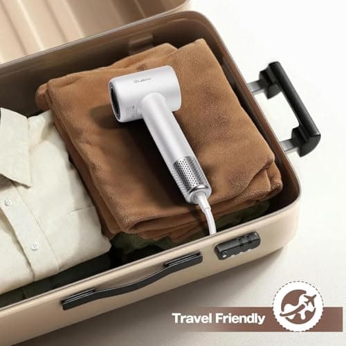 Labiim Hair Dryer, High-Speed Ionic Low Noise Blow Dryer with Brushless Motor for Fast Drying, Thermo-Control Quiet Compact Hair Blow Dryer, Hairdryer with 1 Nozzle Attachments for Home Salon Travel 9