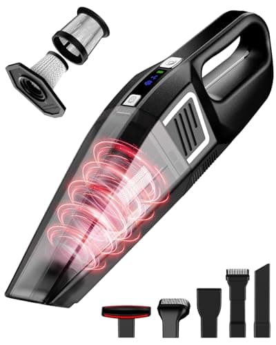 Evekas Handheld Vacuum Cordless, 9000PA Strong Suction, 2 Suction Modes, Fast Type-C Charging, Lightweight, Portable Car Vacuum Cleaner for Home Pet Office