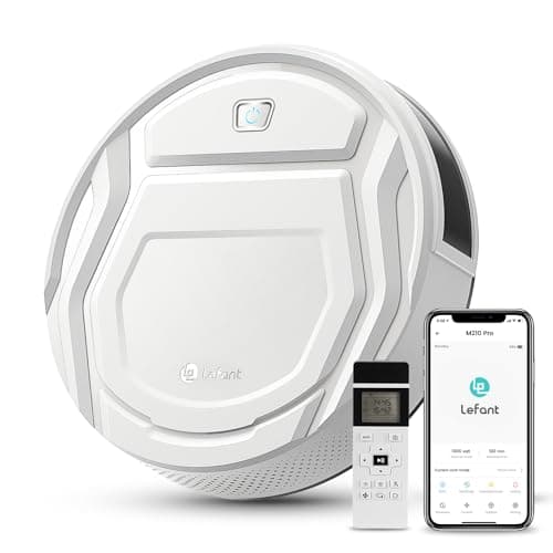 Lefant Robot Vacuum with Remote- Super Thin, Powerful Suction, Quiet,120 Mins Runtime, Self-Charging Robotic Vacuum Cleaner, APP/Voice/WiFi/Alexa Control, Ideal for Pet Hair and Hard Floor