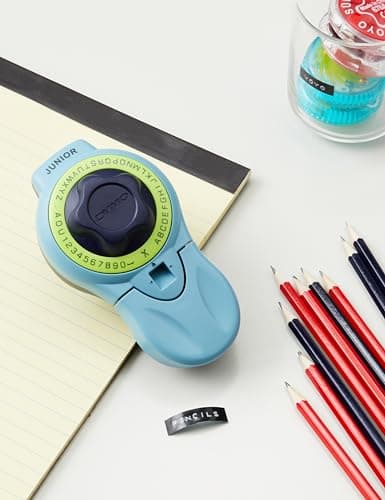 Dymo Junior Home Embossing Label Maker | 42 Character Wheel with Large Knob | No Batteries Required 12