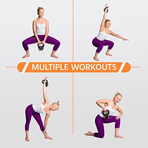 Yaheetech Kettlebell Sets 4 Piece Strength Training KettleBells Weight Set 5lb, 10lb, 15lb, 20lb Kettle Bell for Women & Men for Full Body Workout & Exercise Fitness 7