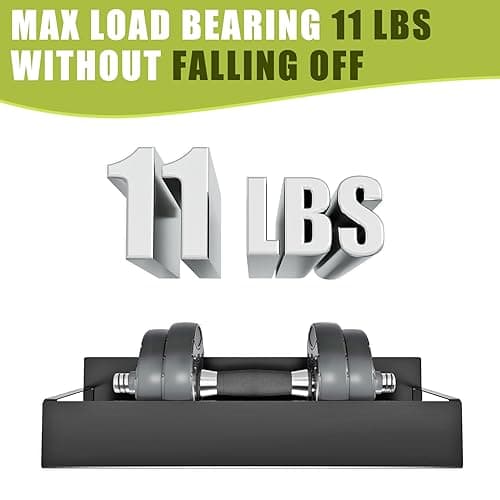 Hoenart Moveable Spice Organizer, 2 Pack Metal Strong Magnetic Shelf for Fridge and Microwave Oven, Space Saving for Kitchen (Black) 5