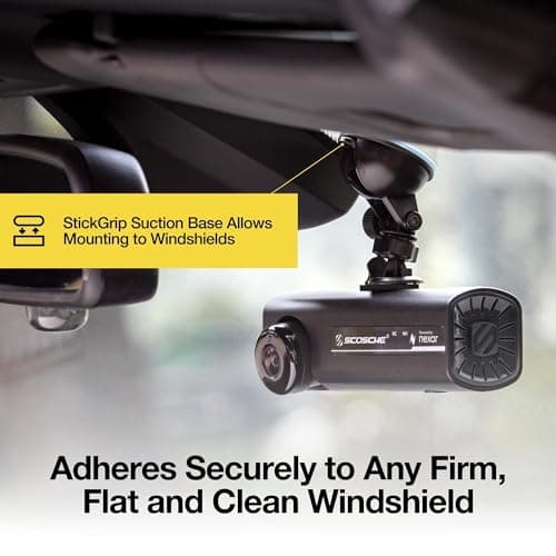 Scosche NEXC2128-XCES0 Full HD Two-Way Smart Dash Cam Powered by Nexar with Suction Cup and 128GB Memory 5