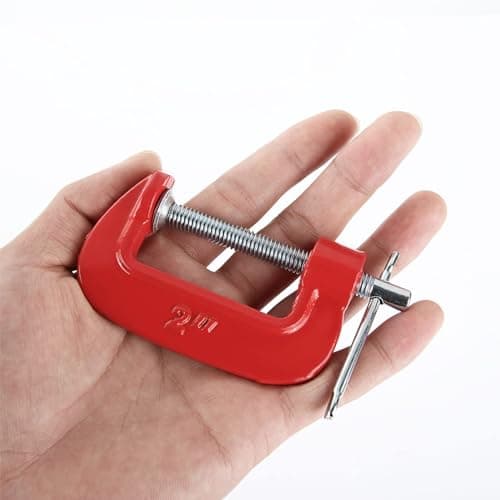 AKOLAFE 16 Pack 2 Inch C Clamps Set, Heavy Duty C-Clamp for Woodworking, Quick-Grip C Clamp with Throat Depth 1-3/16-Inch, 2-Inch Jaw Opening for Welding, Building, Repairing 5