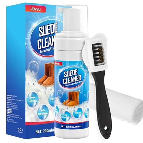 Jevvu Suede Shoe Cleaner, Suede & Nubuck Cleaner Foam, Shoe Cleaner Kit Removes Dirt & Stain, Sneaker Cleaner for Nubuck, Knit, Boots, Trainer, Sneaker, Leather
