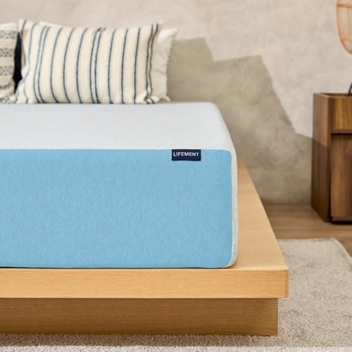 LIFEMENT 8 Inch Twin Cooling Gel Infused Memory Foam Mattress in a Box | Medium Firm Bed, Fiberglass Free, CertiPUR-US & Oeko-TEX Certified Foam, Pressure Relief Comfort