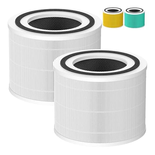 2 Pack 240 True HEPA Replacement Filter Compatible with Puro 240 Air Purifier, 3-in-1 True HEPA 14 Filter Replacement with HP-14 Activated Carbon Filters