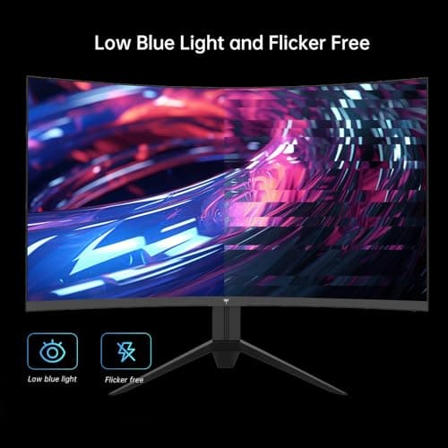KTC 32 Inch FHD 1080p Curved Gaming Monitor - VA 1500R Curved Monitor, 165Hz 1ms MPRT, FreeSync & G-Sync, 122% sRGB, DP/HDMI, VESA, HDR10 for Gaming Home Office Business PC Monitor 7