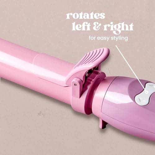 The Beachwaver Co. B1.25 Rotating Curling Iron - Pink Sunset | Automatic 1 1/4-Inch Ceramic Curling Iron - Larger Barrel Size for Medium-to-Long Hair! | Auto-Shut Off, Travel-Friendly, Dual Voltage 7