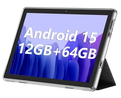 ECOPAD 10.1 Inch Tablet, Android 15 Tablets 12GB(4+8) RAM / 64GB ROM / 1TB SD Card Expansion, 1280x800 IPS HD Touchscreen, 6000mAh Battery, Bluetooth 5.0, Dual Cameras, GMS, Dual Band WiFi, Silver