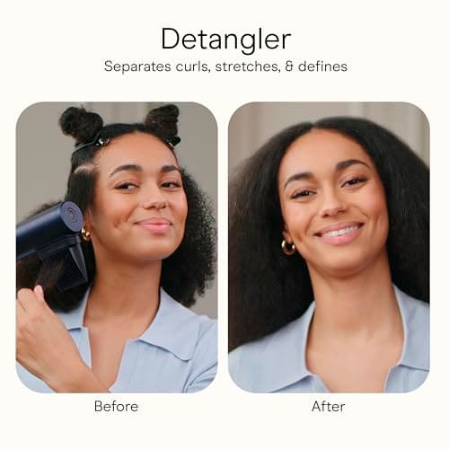 Infiniti PRO CONAIR DigitalAIRE Hair Dryer Drying Wand, Straightener and Styler, Ionic All-in-One Digital Motor Blow Dryer, Includes 3 High-Performance Attachments, Dark Blue 9