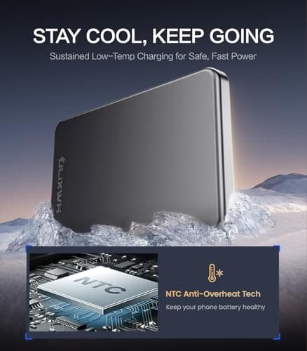 [0.3" Ultra Slim] [Alloy-Made] ULiXWH for Magsafe Portable Charger for iPhone, 2025 Upgrade 5000mAh Fast Charging Magnetic Power Bank, Wireless Battery Pack for iPhone 17 Air 16 15 Pro Max 14 13, Grey 7