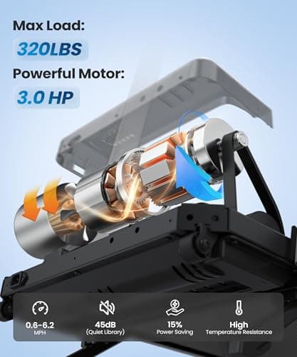 WELLFIT Walking Pad Treadmill with 10% Incline and Handle Bar, 3.0HP 320LBS Weight Capacity 2-in-1 Foldable Treadmill for Home Office, Smart App Voice Control Quiet Under Desk Walking Pad, No Assembly 4