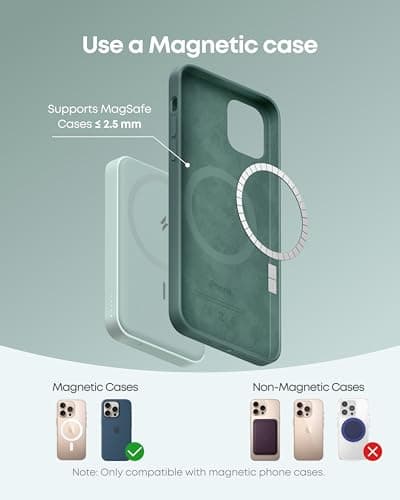 Anker 622 Magnetic Battery (MagGo), 5,000mAh Foldable Magnetic Wireless Portable Charger with Stand and USB-C Port (On The Side), Magsafe-Compatible for iPhone 16/15/14/13 Series 6