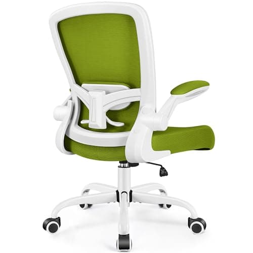 FelixKing Office Chair, Ergonomic Desk Chair Breathable Mesh Chairs Adjustable High Back Lumbar Support Flip-up Armrests, Executive Rolling Swivel Comfy Computer Chairs Home Office Avocado Green