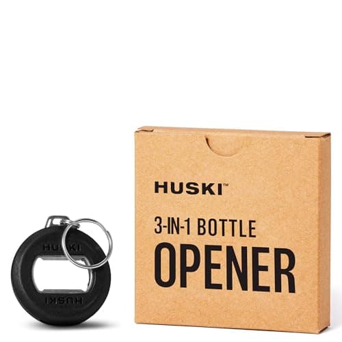 Huski 3-in-1 Bottle Opener Keyring | NEW | Works with Bottle Caps & Can Tabs | Includes Spring-Fit™ Detachable Keyring Clip | Compact & Convenient | Fits in the Huski Beer Cooler | Great Gift