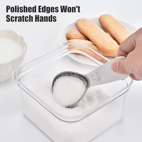 Doosu 1 Tablespoon Coffee Scoop - 18/8 Stainless Steel Heavy Duty Measuring Spoon with Short Handle, Food Grade Metal Tbsp Scoop for Ground Coffee Beans Tea Sugar Powder (15ml) 8