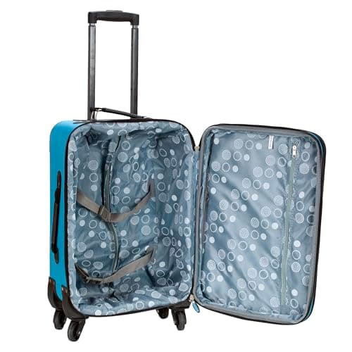 Rockland Pasadena Softside Spinner Wheel Luggage, Turquoise, Carry-On 20-Inch 5