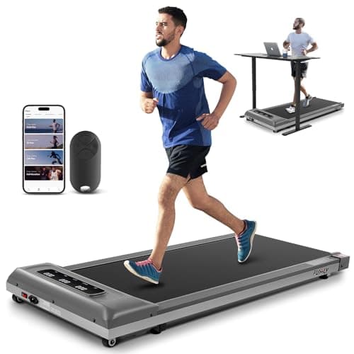 Walking Pad Under Desk, Funmily 2.5hp Small Treadmill for Home/Office, 2024 Upgrade 3-in-1 Mini Treadmill with App, Remote Control, LED Display, 300 Lb Capacity