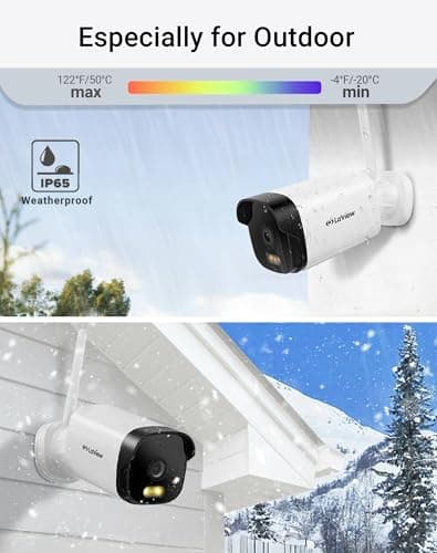 LaView 4G LTE Outdoor Security Camera,2K HD Cameras for Home Security with Motion Detection & Tracking,IP65 Waterproof,2-Way Talk,Color Night Vision,SD Card Slot&US Cloud Storage,Work with Alexa 8