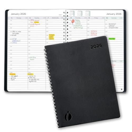 2026 Planner Weekly and Monthly – Hourly Appointment Book 2026 – Softcover, Twin-Wire Binding – Teacher Planner, Simple Design for Productivity - January 2026 to December 2026, 6.5 x 8.5